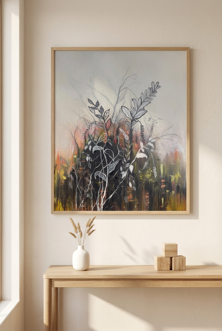 Emergence framed wall mockup