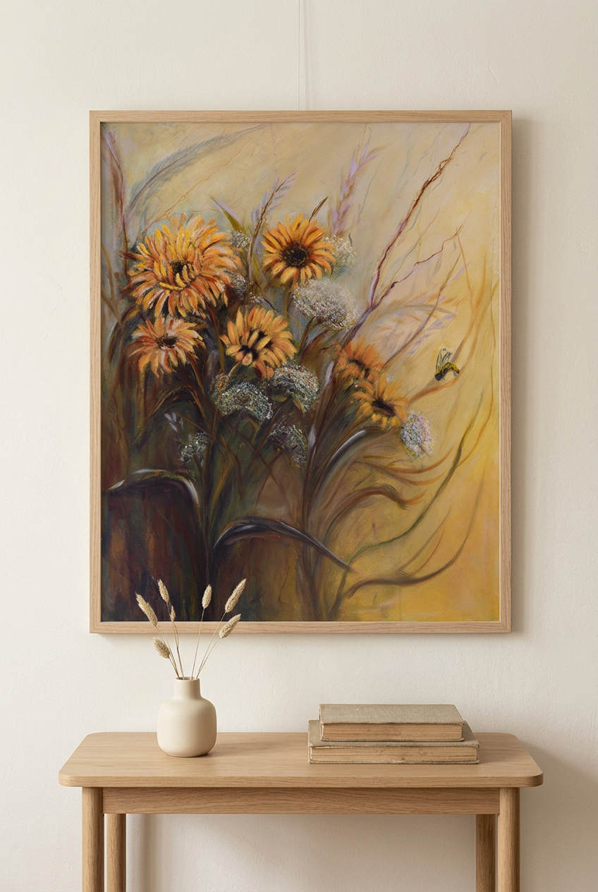 The Things That Bloom wall mockup